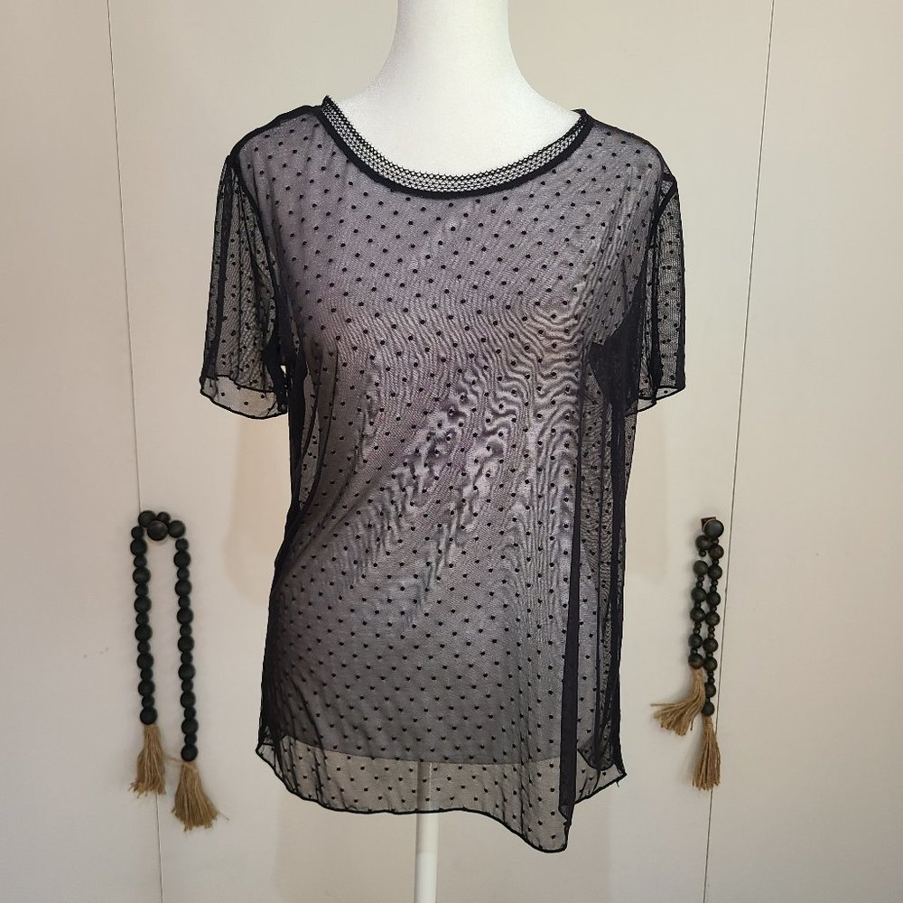 Victoria Secret Sexy Mesh Lace Tee NWOT